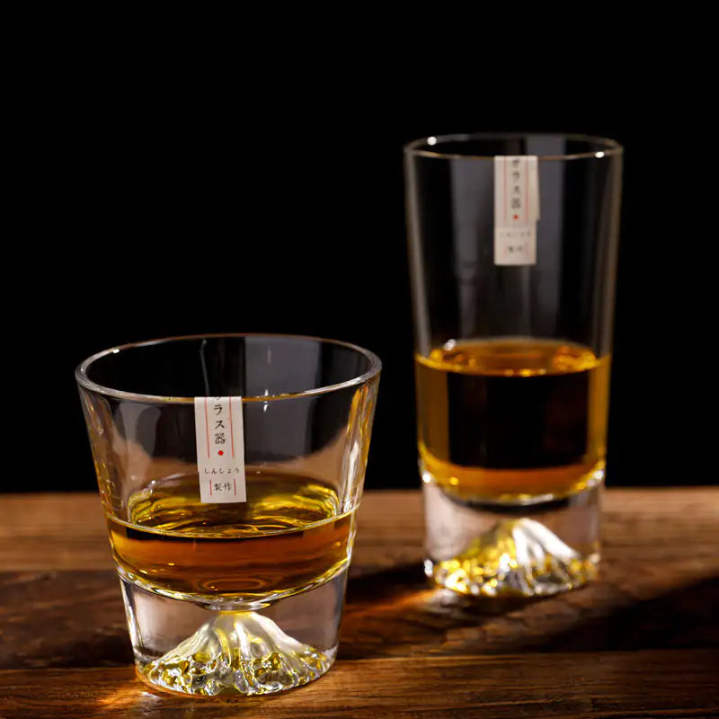 Japanese Mount Fuji Style Whiskey Glass