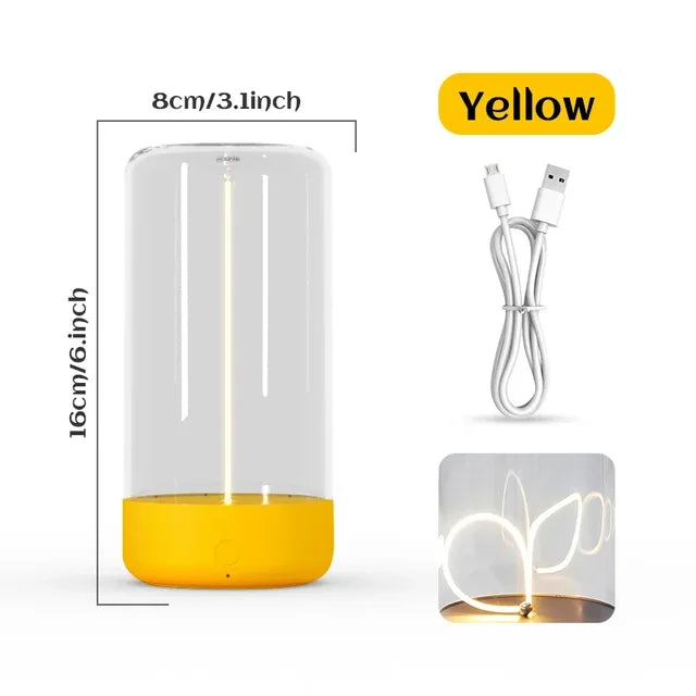 Magnetic Touch Rechargeable Lamp Yellow 16x8cm
