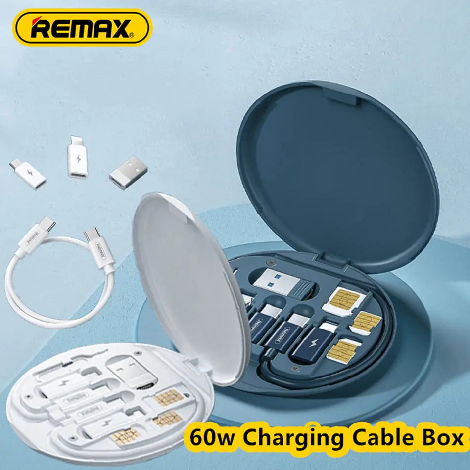 Portable Rc-190 5 in 1 Storage Box Fast Charging Cable Set