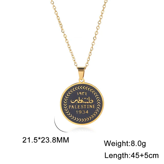 Cazador Vintage Palestine Women's Necklace Gold Color