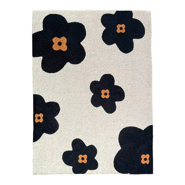 Korean Sunflower Velvet Knitted Blanket Black 100X120cm