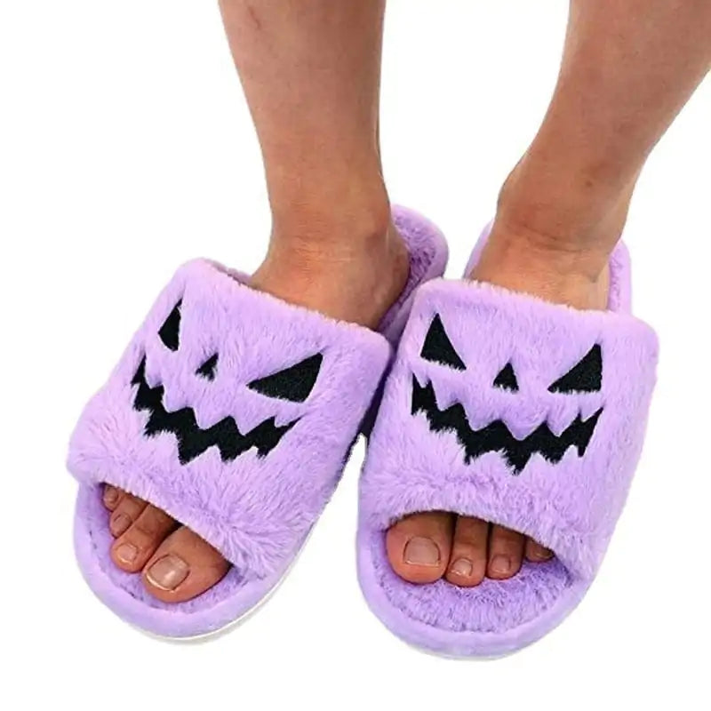 Spooky Halloween Slides Purple US 10.5
