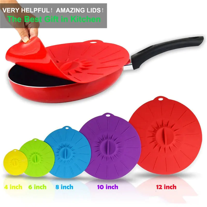 5 PCS Set Silicone Microwave Bowl Cover
