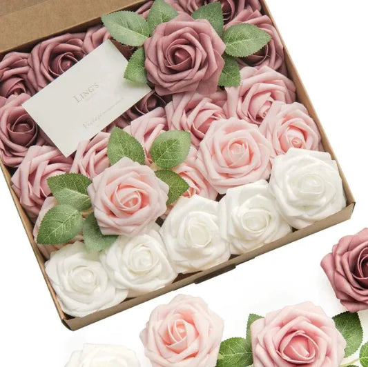 Box of scented rose petals