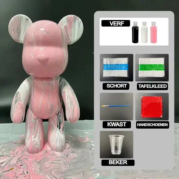 Moshi Bear™ DIY-Bundel Zwart/Wit/Roze
