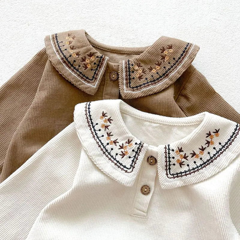 Spring Embroidered Baby Bodysuit