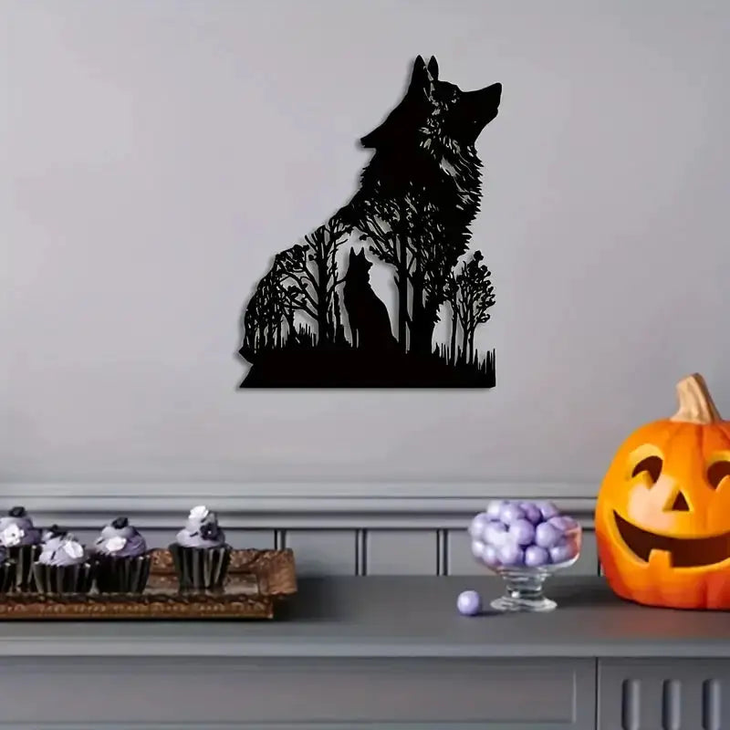 Halloween Black Wolf Wall Decoration
