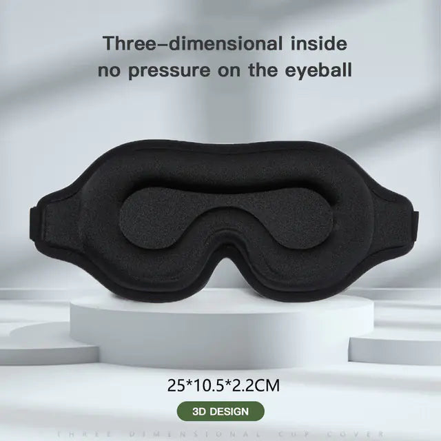 3D Sleep Mask Eye Patch Black 2