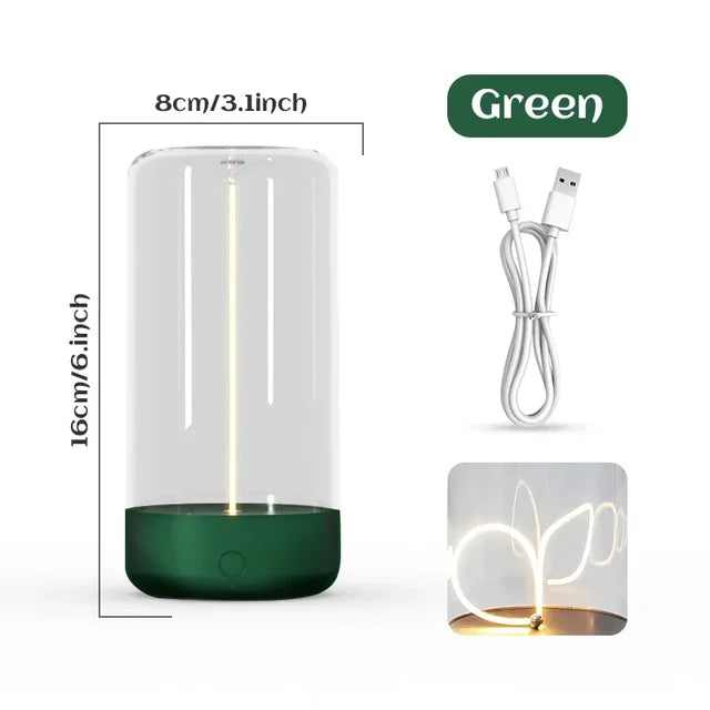 Magnetic Touch Rechargeable Lamp Green 16x8cm