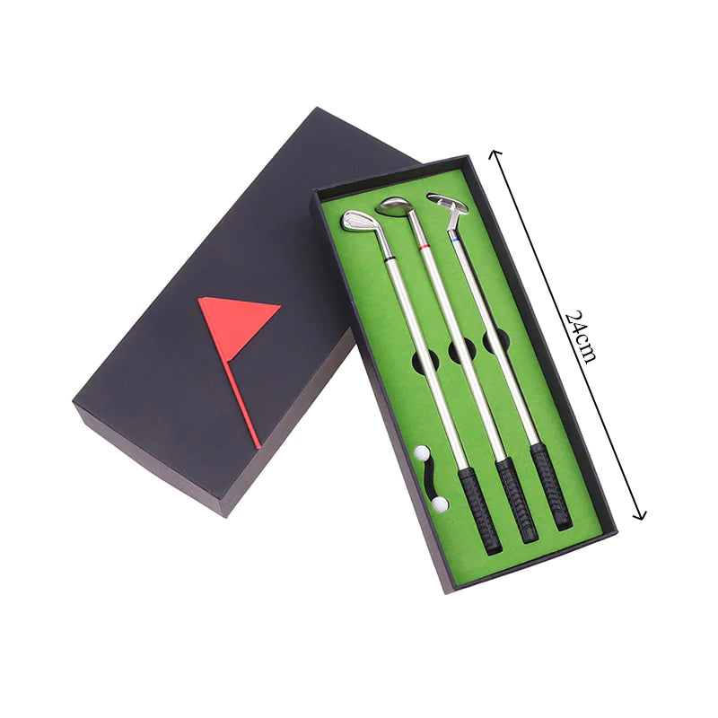 Golf Ball Pen Gift Set With Flag Ballpoint