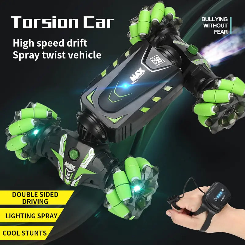 4WD Gesture Sensing Twisting With Lights Stunt Drift Car Controlled Radio Remote