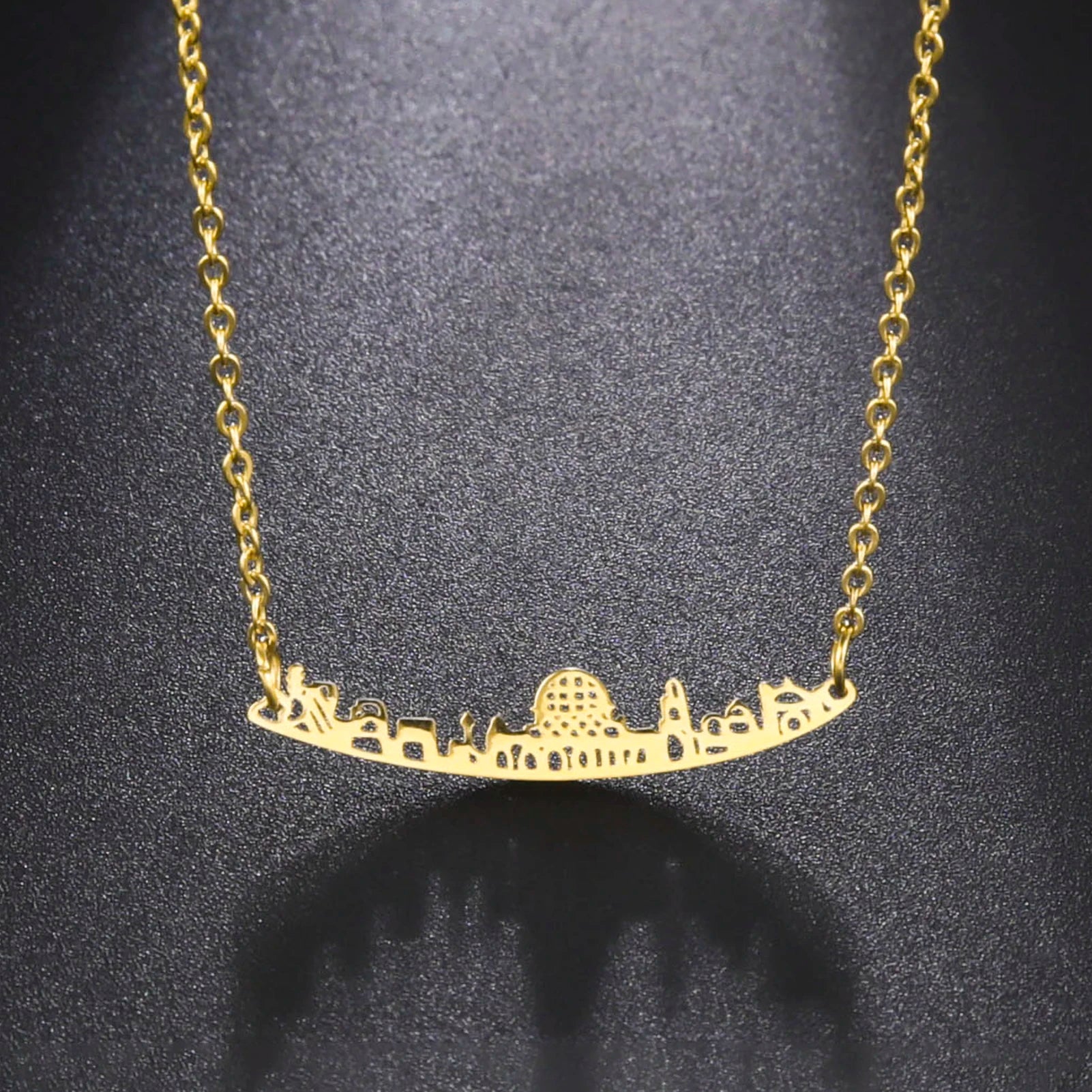 Jerusalem City Landmark Pendant Necklace