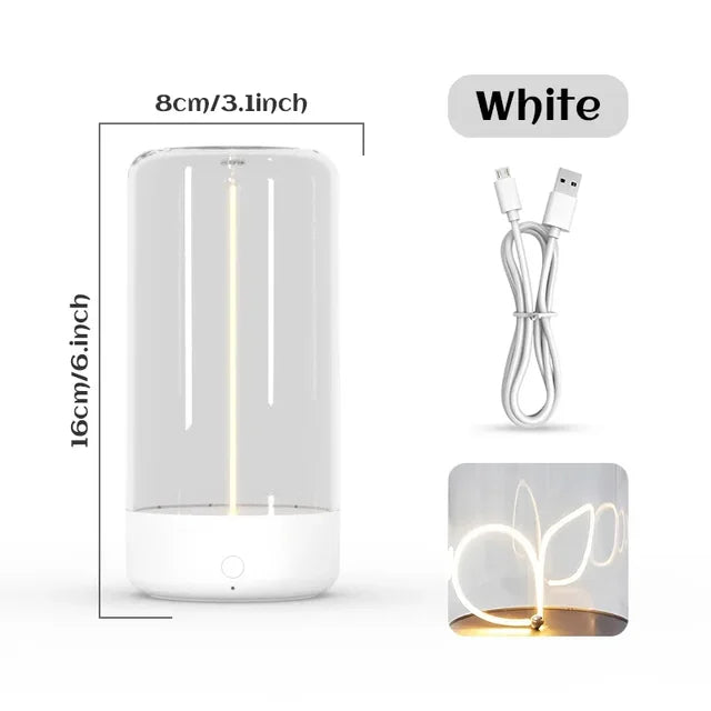 Magnetic Touch Rechargeable Lamp White 16x8cm