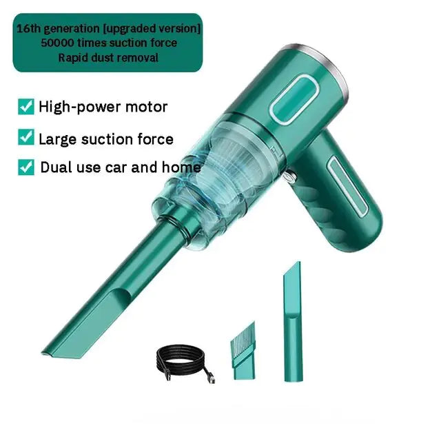 Car Mounted Vacuum Cleaner Green